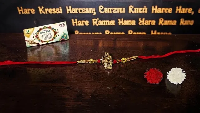 Radha Krishna Metal Rakhi (Multicolor, Pack of 1)