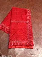 Dola Silk Solid Saree For Women, Maroon