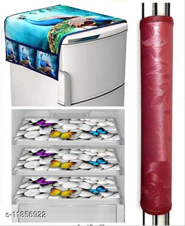 Fridge Cover Set (Multicolor, Set of 5)