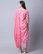 Cotton Cambric Embroidered Kurta Set for Women 