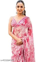 Pure Georgette Digital Print Saree for Women 