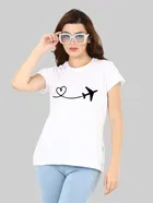 Round Neck Printed T-Shirt for Women 