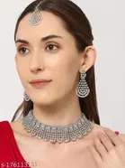 Exclusive Designer White Diamond Chocker Collection Jewellery Set for Women 