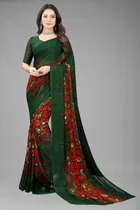 Georgette Printed Saree for Women 