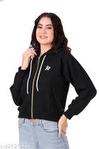 Fleece Solid Jackets for Women 