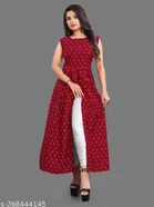 Crepe Printed Kurti for Women 