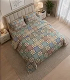 Simple Home 120TC Geometry Queen Bedsheet 88x96inch