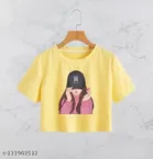 Printed Crop T-shirt for Women 