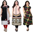 AK Fashion Mall Women Crepe Kurti 