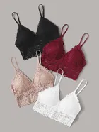 Lace Padded Bras for Women (Multicolor, 28) (Pack of 4)