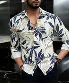 Cotton Full Sleeves Printed Shirt for Men (Multicolor, S)