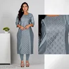 Floral Embroidered Cotton Silk Kurti for Women 