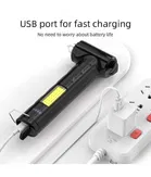 Life Like Rechargeable Hammer Torch Flashlight With Belt Cutter And Side Cob Light 3 Hrs Torch Emergency Light  