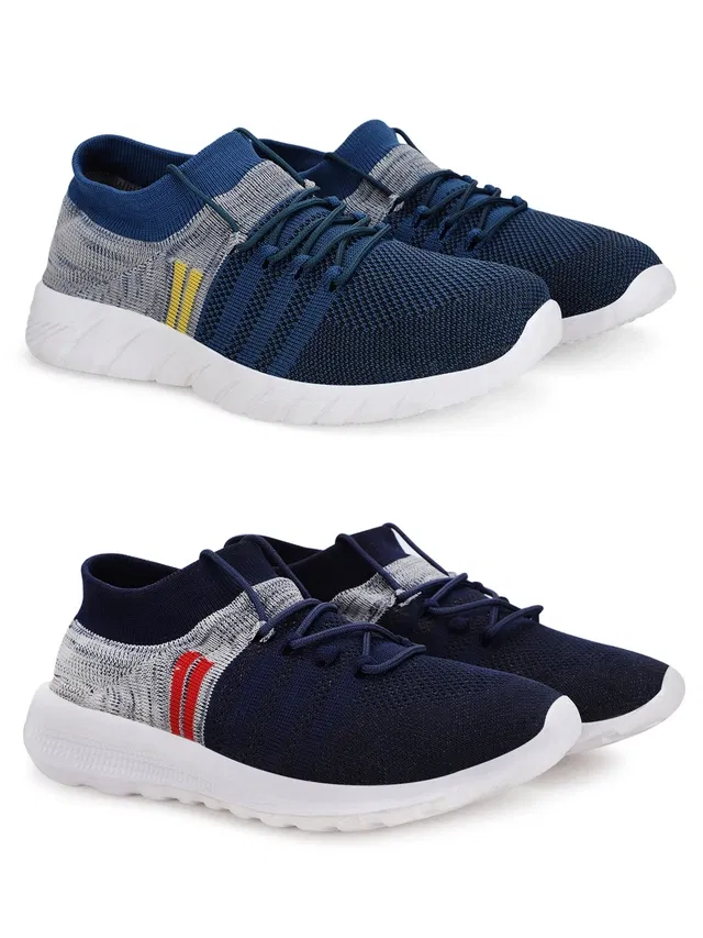 Sports Shoes for Men (Multicolor, 6) (Set of 2)