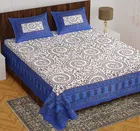 Cotton Rajasthani Jaipuri Double Bedsheet with 2 Pillow Covers 