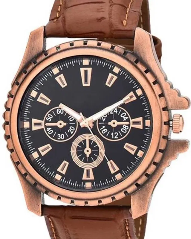 Analog watch for men (SL , brown)