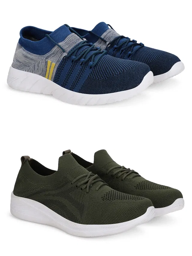 Sports Shoes for Men (Multicolor, 7) (Set of 2)