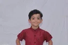 Solid Cotton Blend Kurta Set for Boys 