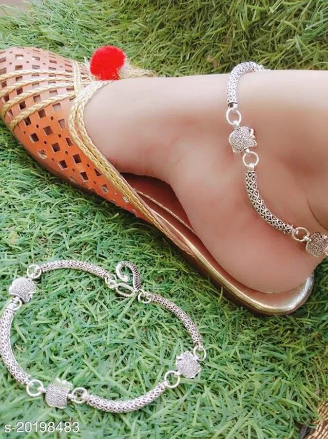Alloy Anklets for Women (Multicolor, Set of 1)