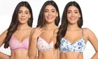 Cotton Blend Printed Padded Bra for Women 