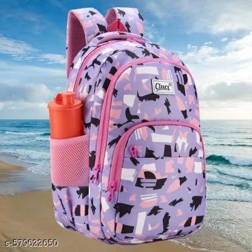 Polyester Backpack Bag, Purple