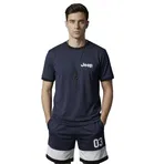 Polyester Printed Co-Ord Set for Men, Navy Blue 