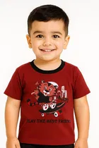 Solid Cotton Blend Top & Bottom Set for Boys 