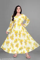 Georgette Printed Gown for Women 