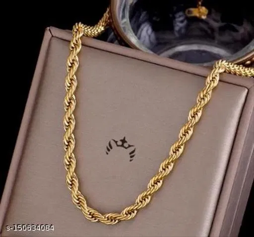 Rassa Gold Plated Chain for Men (Gold)