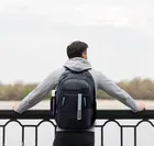 Rubber Backpack for Men & Women, Black