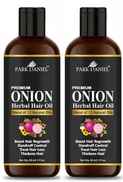 Park Daniel Onion Herbal Hair Oil (Pack of 2, 60 ml) (SE-325)
