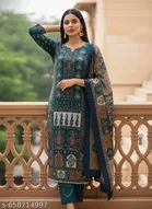 Punjabi/All Over Suits Printed Ethnic Motif 