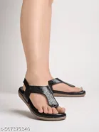 Shoetopia Girls Black Sandals Size 7.0