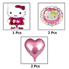 Hello Kitty Theme 8th Happy Birthday Decoration,Multicolour,Set Of 1