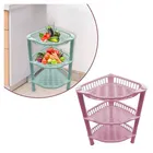 Triangle 3 Layer Plastic Corner Set Storage Rack Assorted Any 1 Colour Pink Or Blue