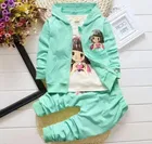 Hosiery Cotton Printed Clothing Set for Boys, Green 