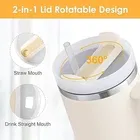 Stainless Steel Vacuum Insulated Tumbler with lid and Straw 1200ml