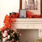 Polyester Artificial Hanging Maple Leave Bail 