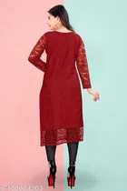 Net Kurti for Women,  Red  