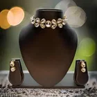 Women'S Alloy Gold Plated Jewellery Set, White