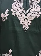 Floral Embroidered Rayon Kurti for Women 
