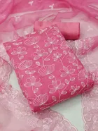 Organza Unstitched Dress Material for Women 