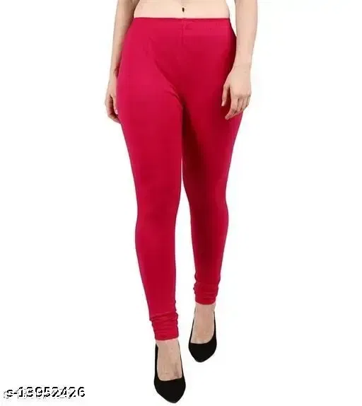 Lycra Ankle Length Leggings for Womens/Girls/Ladies (Pack of 1) ( Red ) ( M )