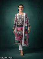 Embroidered Punjabi/All Over Suits Semi-Stitched Suits 
