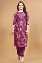 Cotton Printed Women's Kurta with Pant Set 