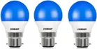 EVEREADY 0.5 W Basic Standard B22 LED Bulb  (Blue, Pack of 3) AS