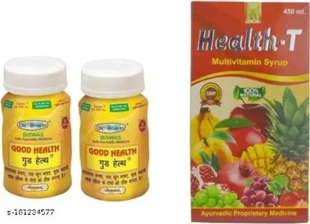 Dr. Biswas Good Health Capsule & Health T Syrup For Genarel Health (Pack Of 3)