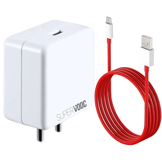 85 W SuperVOOC 6 A Wall Charger for Mobile with Detachable Cable, Assorted colour Cable Included