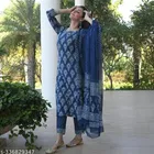 Viscose Rayon Printed Kurta with Pant & Dupatta for Women 