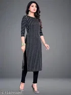 Crepe Striped Kurti for Women 